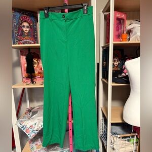 Green Boot Cut Women's Pants